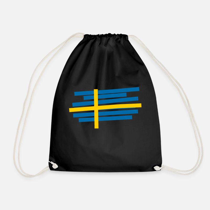 Schweden - Turnbeutel - Schwarz