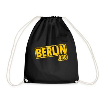 Berlin - 030 - Capitale - Allemagne - Indicatif régional - Sac de sport léger - noir - Devant