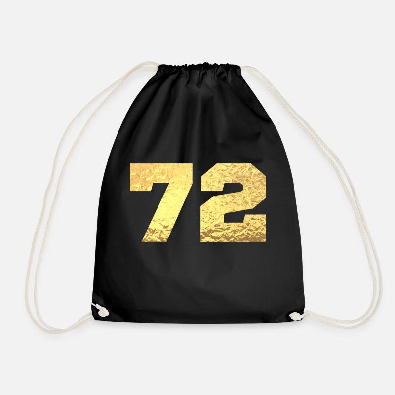 72 paillettes doré - 72 anniversaire - Sac de sport léger - noir