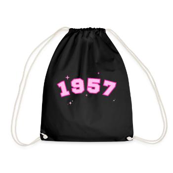 1957 rose étoile - Sac de sport léger - noir - Devant