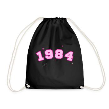 1984 rose étoile - Sac de sport léger - noir - Devant