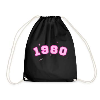 1980 rose étoile - Sac de sport léger - noir - Devant