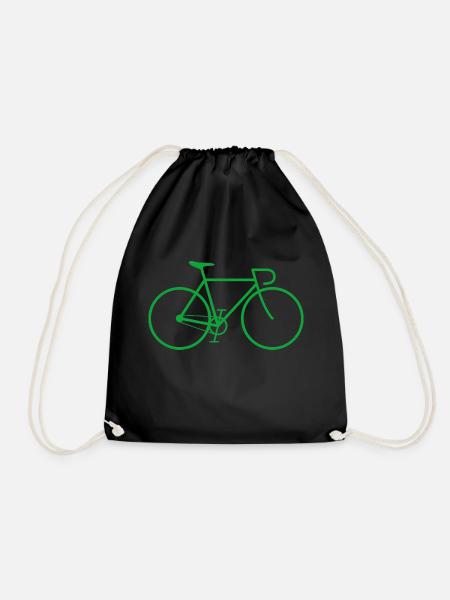 Fixie bike green - Turnbeutel - Schwarz