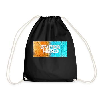 Super Hero - Drawstring Bag - black - Front