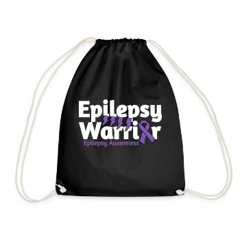 Epilepsy Awareness Epilepsy Warrior - Drawstring Bag - black - Front
