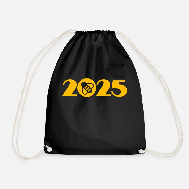 Beekeeper 2025, Bee 2025 - Drawstring Bag - black