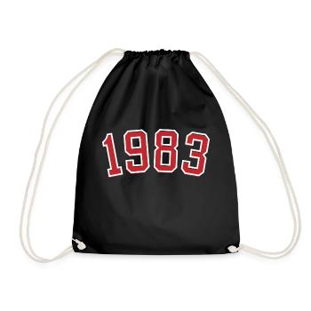 Year of birth sport 1983 - Drawstring Bag - black - Front