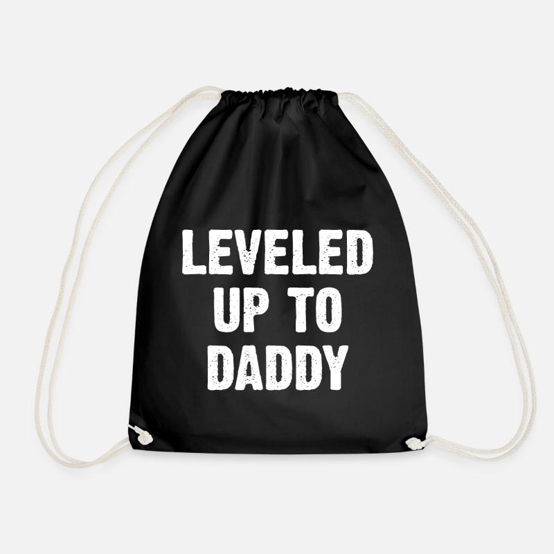Leveled Up To Daddy - Turnbeutel - Schwarz
