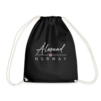Norwegen - Alesund - Norge - Norway - Turnbeutel - Schwarz - Vorne