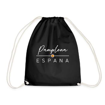 Spain - Pamplona - Spanien - Espana - Turnbeutel - Schwarz - Vorne