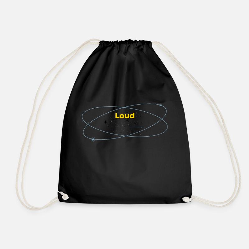 Loud in Silence helles Shirt - Turnbeutel - Schwarz