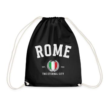 Hommage à Rome – Armoiries de l’Italie et 753 av. J.-C. - Sac de sport léger - noir - Devant