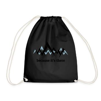 Because it's there - George Mallory on Everest - Drawstring Bag - black - Front