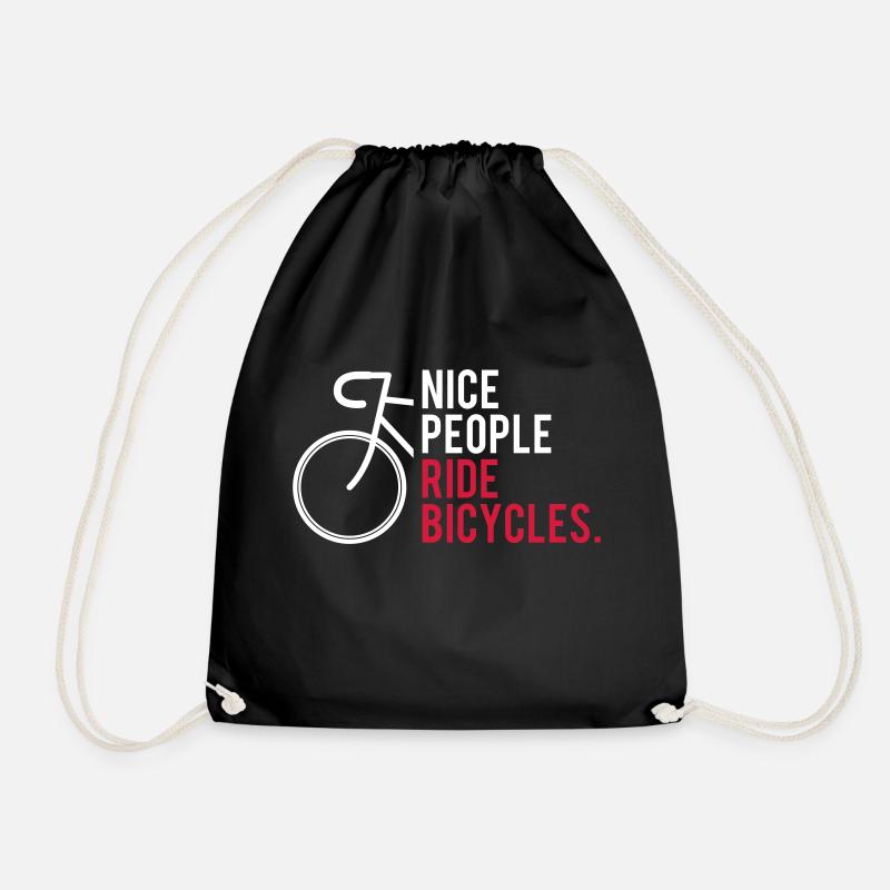 nice people ride bicycles - Turnbeutel - Schwarz