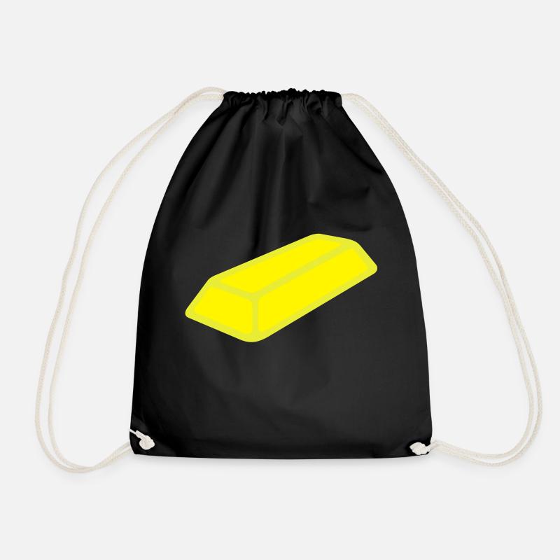 Gold Bar - Drawstring Bag - black