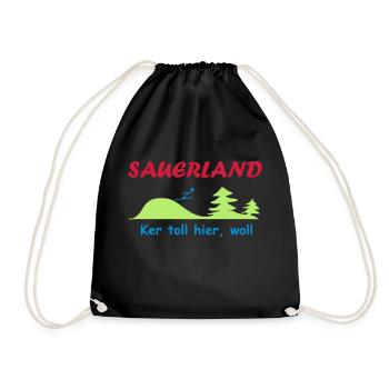 Sauerland - Turnbeutel - Schwarz - Vorne