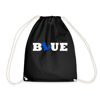 Bleu bleu - Sac de sport léger - noir - Devant