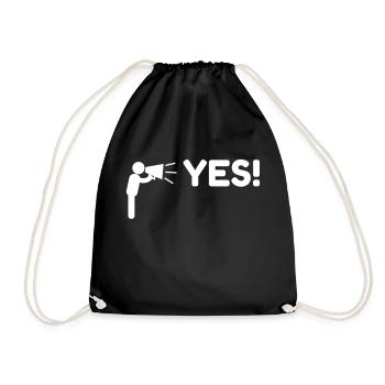 Megaphone YES! - Drawstring Bag - black - Front