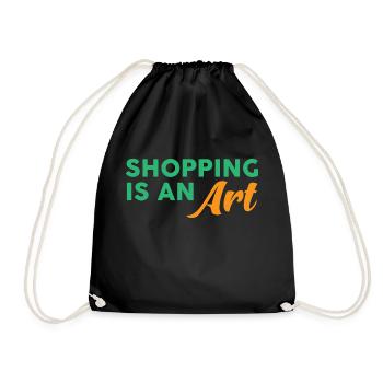 Shopping is an art - Turnbeutel - Schwarz - Vorne