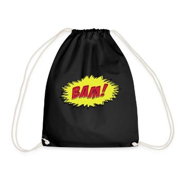 Comic Book BAM! - Drawstring Bag - black - Front