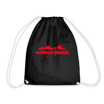 bergsteigen - Turnbeutel - Schwarz - Vorne
