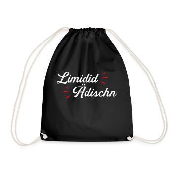 Limidid Ädischn lustiges Geschenk - Turnbeutel - Schwarz - Vorne