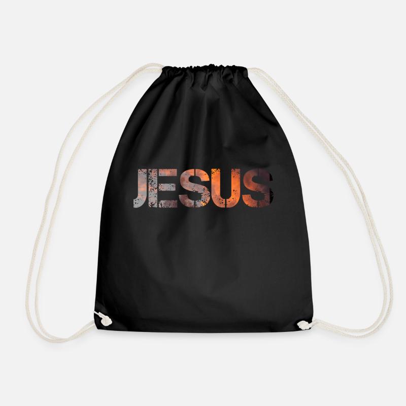 Jesus, Jesus name - Drawstring Bag - black