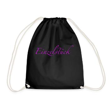 Einzelstück pink - Turnbeutel - Schwarz - Vorne