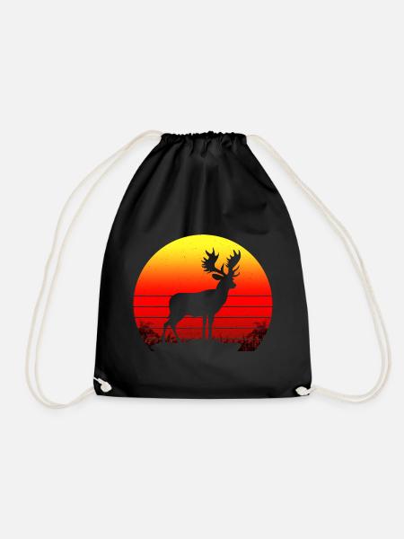 DEER UNNAMED - Drawstring Bag - black
