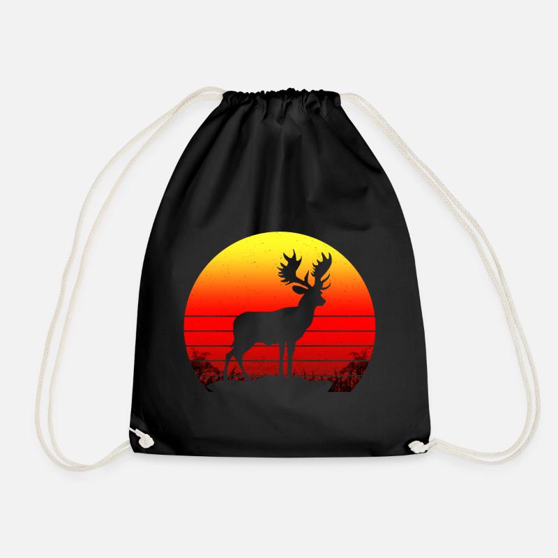 DEER UNNAMED - Drawstring Bag - black