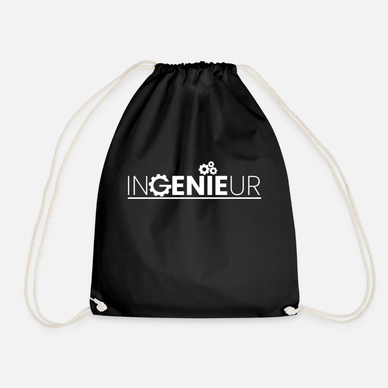 Ingenieur GENIE Spruch - Turnbeutel - Schwarz