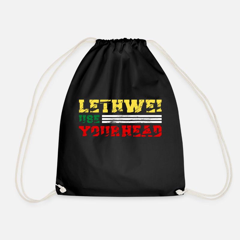 Fight cleverly use the head LETHWEI 9 limbs - Drawstring Bag - black