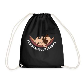 The Struggle is real - Drawstring Bag - black - Front