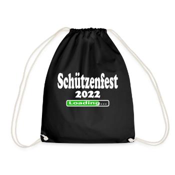 Schützenfest 2022 Loading - Turnbeutel - Schwarz - Vorne