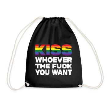 Embrassez qui que vous vouliez Fierté LGBTQ - Sac de sport léger - noir - Devant