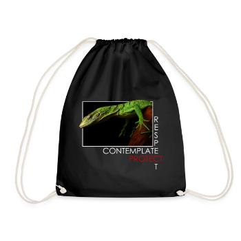 Contemplate, respect, protect - Sac de sport léger - noir - Devant