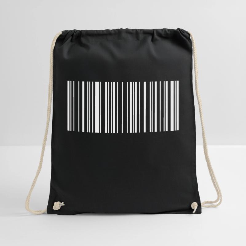 Frieden Barcode Friedenszeichen Strichcode Symbol Turnbeutel