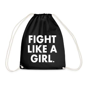 Fight like a girl - Sac de sport léger - noir - Devant