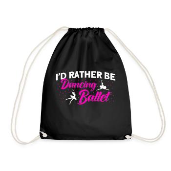 Ballerina Ballet Dance Ballet Dance Gift - Drawstring Bag - black - Front