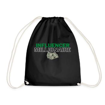Influencer Millionaire - Drawstring Bag - black - Front