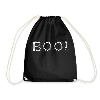 Boo avec des os - Sac de sport léger - noir - Devant