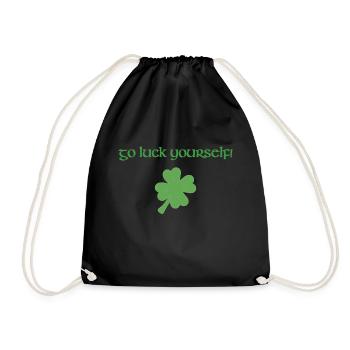 Go Luck yourself - Drawstring Bag - black - Front
