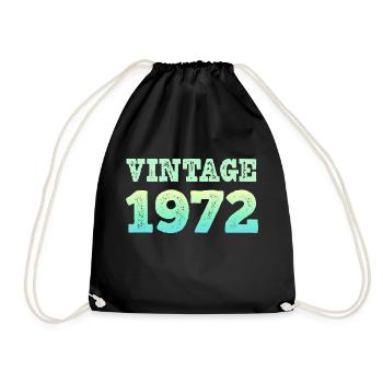 Vintage 1972 - Drawstring Bag - black - Front