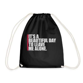 Journée Laissez-moi tranquille - Sac de sport léger - noir - Devant