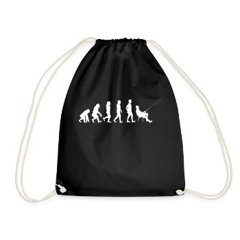 Angler Evolution weiß - Turnbeutel - Schwarz - Vorne