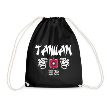 Taiwan - Drawstring Bag - black - Front