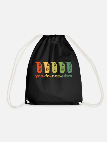 Euphonium spielen - Bariton Tuba Brass Jazz - Turnbeutel - Schwarz