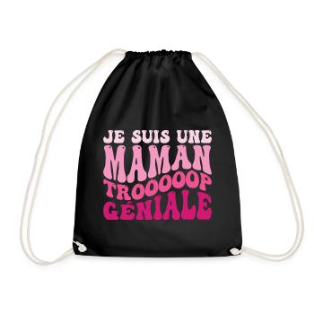 Fête Des Mères Formidable Maman Meilleure Mère - Sac de sport léger - noir - Devant
