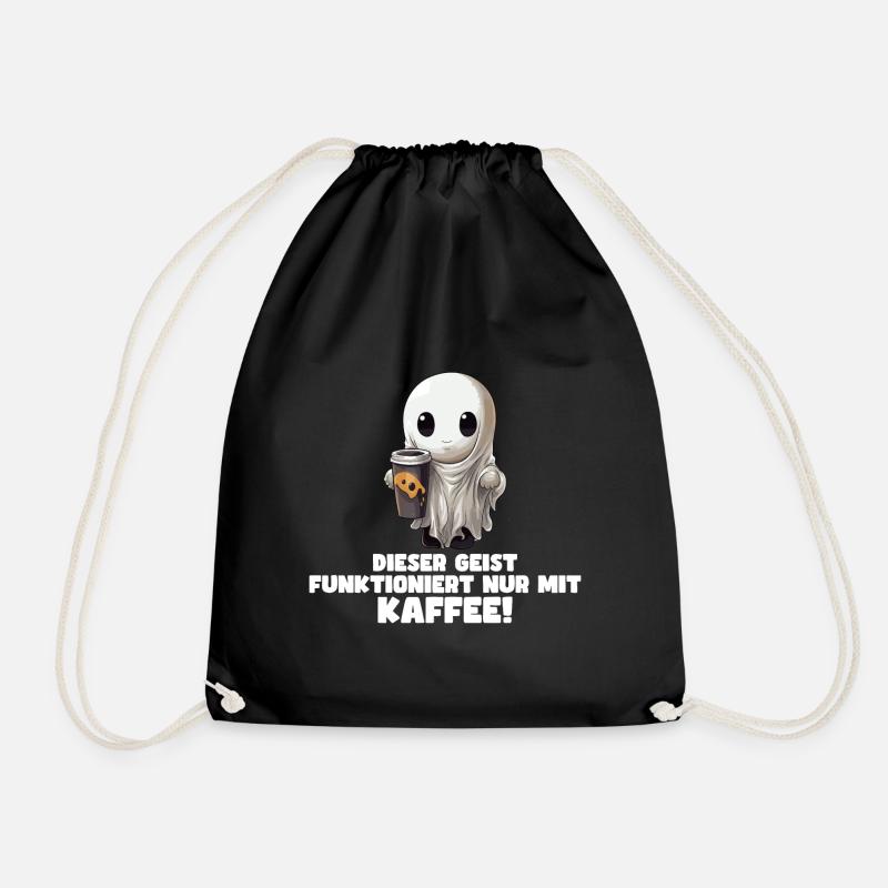 Lustiges Halloween Geist Spruch Design - Turnbeutel - Schwarz