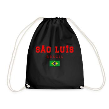 Sao Luis, Brazil - Drawstring Bag - black - Front